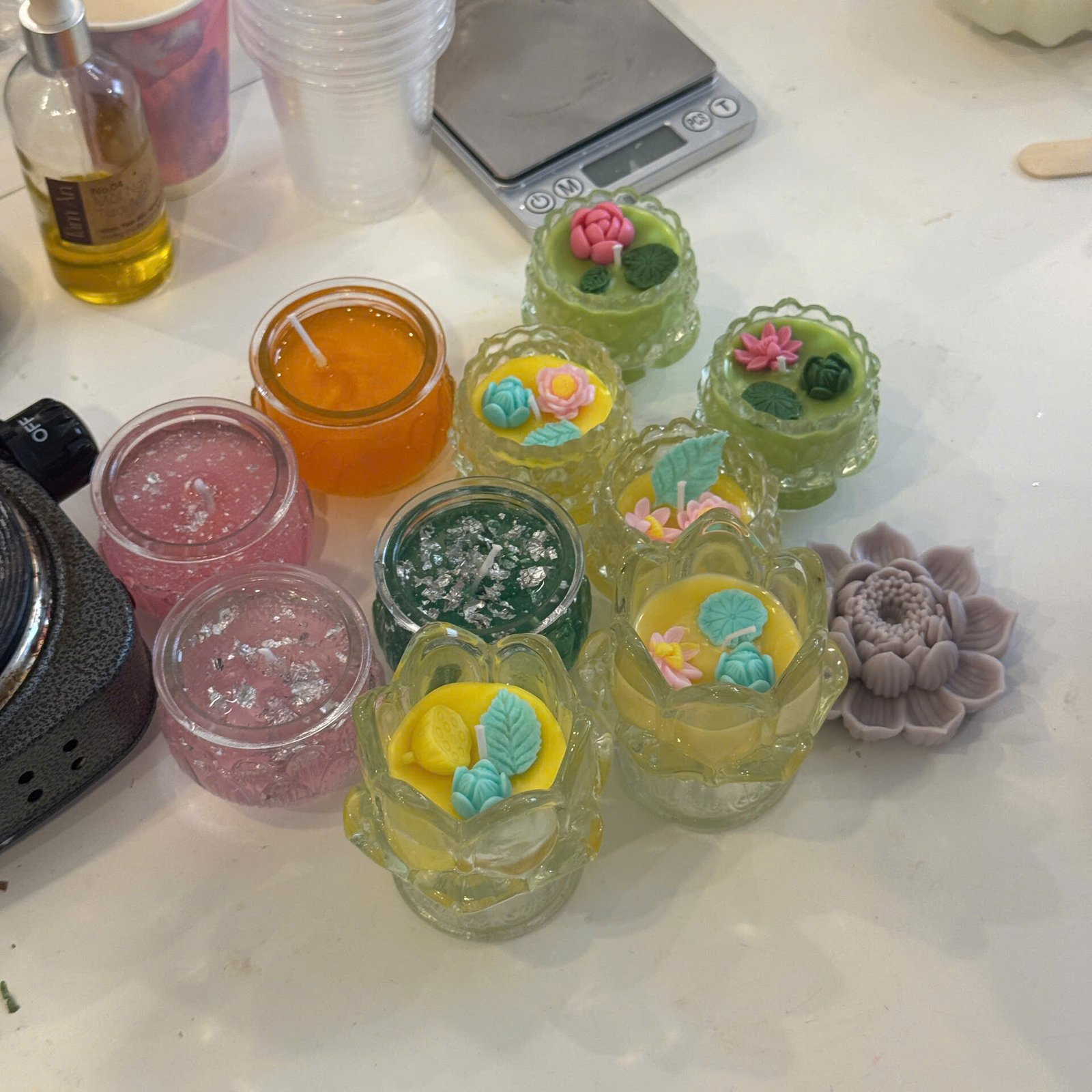 Nến cúng dường hoa sen 1408