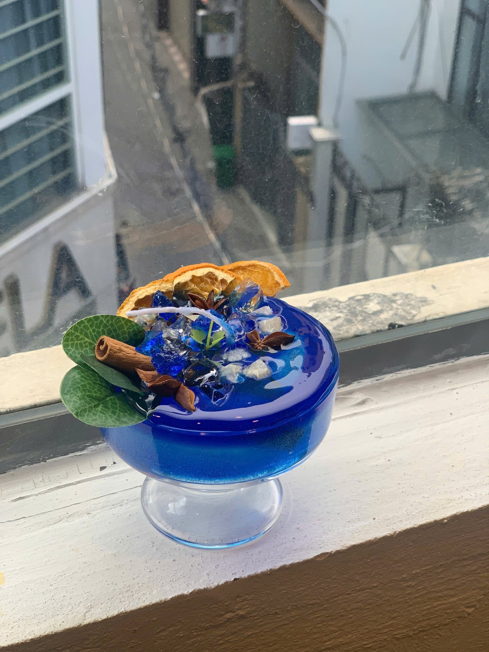 Nến thơm ly soda xanh 1308